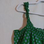 J.Crew  Kelly Green Floral Smocked Ruffle Pajama Tank Top Size L Photo 1