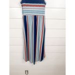 New Eloges Women's Sleeveless Striped Knit Pullover Tank Dress Multicolor Small Blue Photo 9
