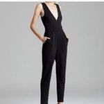 French Connection NWT  Marie Black V-Neck Jumpsuit Photo 6