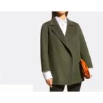 Theory  Sileena Wool Cashmere Open Front Jacket Spruce Green Medium Photo 1