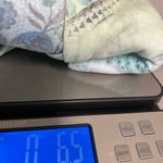 One World  Green and Blue Floral Rhinestone Embellished Long Sleeve Top Photo 7