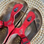 Papillio by Birkenstock Women’s Rhinestone Gizeh Sandals Thong in Red Size 10 Brown Photo 11
