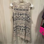 Vocal Vintage Y2K oversized long sweater lightweight knit burnout graphic top sparkles Photo 6