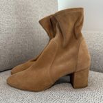 Stuart Weitzman Yuliana 60 Camel Suede Sock Ankle Boot Size 6 Photo 2