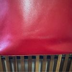 Longchamp  VTG Red Leather Double Strap Shoulder Tote Shopper Bag - READ Photo 6