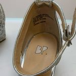BP . Silver Glitter Roxie Wedge Sandals Photo 6