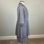 R & M Richards Two-Piece Shift Cocktail Dress and Jacket Size 14W Silver Metallic  Photo 2