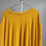 ZARA sz L yellow ribbed oversized batwing boho blouse Photo 7