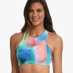 Citrus Halter Bikini Swimsuit Top High Neck Tie Photo 0