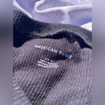 American Eagle  Ribbed Tie Front Black Top Photo 5