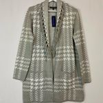 Adrienne Vittadini  Women’s Long Sleeve Open Front Cardigan Grey White Large NWT Photo 0