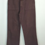 ZARA Brown Pants Women's XS High Waisted Straight Leg Casual Neutral Minimalist Photo 0