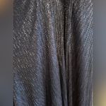 AQUA  Metallic Crinkle Halter Gown Photo 5
