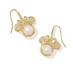 Kendra Scott Disney / gold Minnie Mouse Pearl Drop Earrings Photo 0