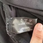 Planet Dress Womens 12 Black Surplice Collared Midi Tie‎ Waist Career Blue Photo 3