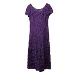 Alex Evenings  Purple Lace Sequins Rosette Flare Party‎ Dress Size 10 Photo 4