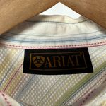 Ariat  Maureen Pearl Snap Stripe Long Sleeve Shirt in White Multi Size‎ Medium Photo 1