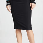 Veronica Beard  Vail Black Bi-Stretch Scuba Pencil Skirt Photo 0