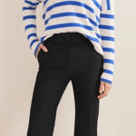 Boden USA Boden Richmond Wide Leg Crop Pants Chinos Cropped Trousers Black Womens 8 Career Photo 0