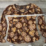 Shyanne  Floral Blouse - Brown and Gold Photo 3