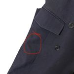 ASPESI Vintage Wool Pea Coat Navy Double Breasted Men’s XL Flawed Distressed Blue Photo 6