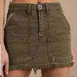 Free People  Utility Olive Green Mini Skirt Photo 2