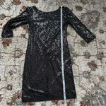 RN Studio by Ronni Nicole Sequin Cocktail Dress 3/4 Length Long Sleeve Size 4 Black Photo 6