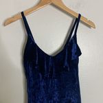 Lascana‎ blue velvet ruffle dress Size 6 Photo 1