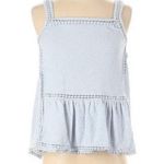 J.Crew Point Sur Embroidered Trim Blue Tank - Size Medium Photo 0