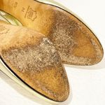 YSL Yves St Laurent Size 8.5 Metallic Gold Peep Toe Sling Bow Back Pump Heels Photo 7