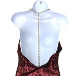 Silvergate Sequins Mini Party Dress Burgundy Short Red Size L Photo 8