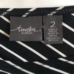 Chico's Travelers B&W Striped Asymmetric Tunic Photo 3