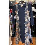Maeve / Anthropologie Eria Navy Blue Boho Lined Sweater Midi Dress, Size XS Photo 4