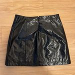 Forever 21 Black Faux Leather Lace Up Skirt Photo 3