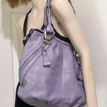 B Makowsky A201693 Periwinkle Pebbled Leather Braided Double Strap Shoulder Bag Photo 0
