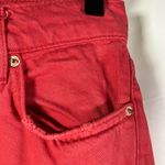 BDG Urban Outfitters Womens Jeans Red High Rise Straight Leg Raw Hem Size‎ 26 Photo 5