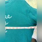Anthropologie Turquoise Waffle Knit Sweatshirt Top Photo 8