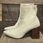 Steven By Steve Madden Steven New York By Steve Madden Ankle Booties Women 8.5 Neta Cream Knit Excellen Photo 0