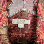 Erin London ERIN BY Bronze and Mauve Houndstooth coat | size small Photo 5