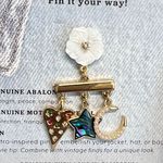 Luna Norte | Abalone, Mother Of Pearl Brooch Gold Photo 0