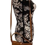 Brown Faux Leather Crossbody Shoulder Bag Purse Preppy Photo 0