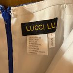 Lucci Lu NWT  Cobalt Blue Sparkly Rhinestone Strapless Bodycon Mini Dress Photo 1