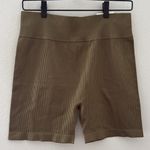 SO  High Life Seamless Green Bike Shorts High-Waisted Stretch Size Large Photo 3