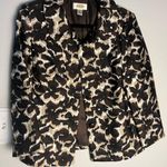 Talbots Black and Brown Blazer Lightweight Silk Wool Blend Photo 1