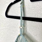 Forever 21  Floral Ruffle Sheer Sleeveless Tiered Tank Top Large Blue Yellow Photo 3