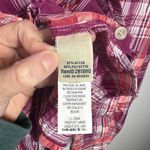 L.L.Bean  Shirt Women Sz L Plaid Vented Outdoor Long Sleeve Back Vent Zip Pocket Photo 5