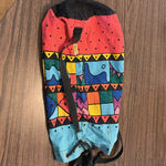 Spiegel  VINTAGE Canvas Drawstring Sling Tote Duffel Bag Colorful 90s Photo 3