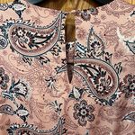 MELLODAY Layered Tiered Ruffle Chiffon Pink Paisley Lined Mini Dress Size XS Photo 12