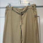 Old Navy  women’s 100% linen Khaki wide leg Chinos size 10. Photo 1