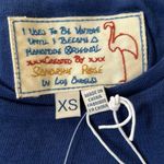 Free People Sandrine Rose Women’s V neck ribbed tee navy blue size XS Photo 1